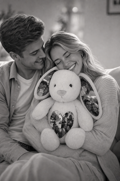 Custom Ears & Belly Photo Bunny Plush