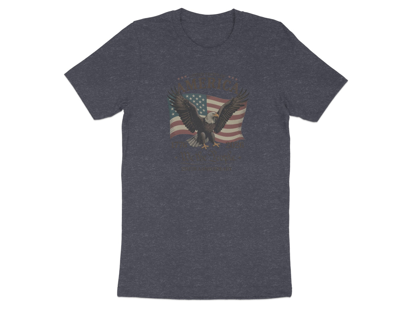T-shirt with eagle, American flag, and "America" text.