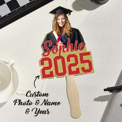 Personalized Handheld Photo Fan Graduation Gift