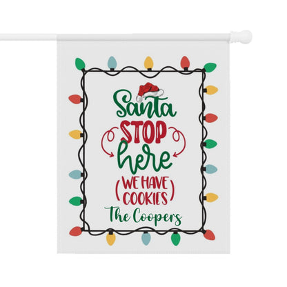 Santa Stop Here House Flag