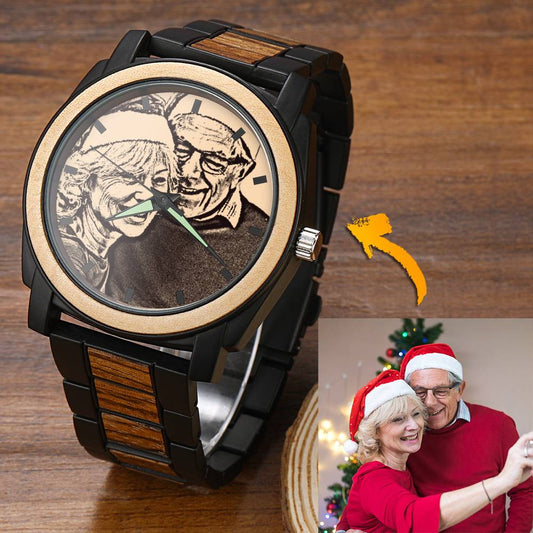Personalized Engraved Photo Wooden Watch