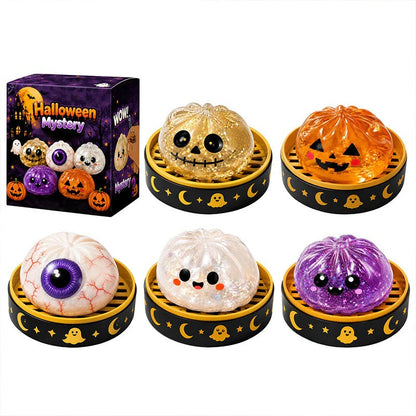 Halloween Mystery Squishy Toys, Cute Dumpling Stress Relief Squeeze Toys