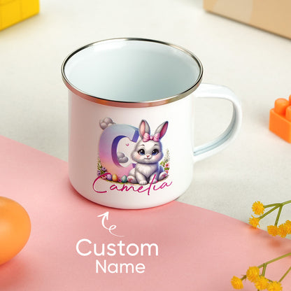 Personalized Easter Bunny Enamel Mug