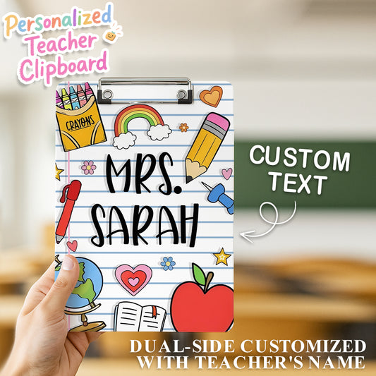 Custom Name Clip Board eacher's Day & Back to School Gift