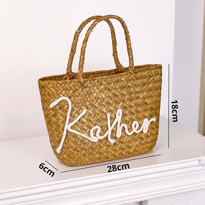 Personalized Handmade Bohemian Bucket Bag with Name