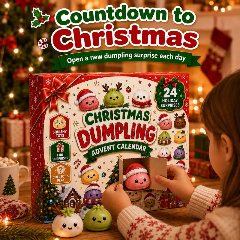 2026 Christmas Squishy Advent Calendar, 24-Day Dumpling Fidget Toy Countdown