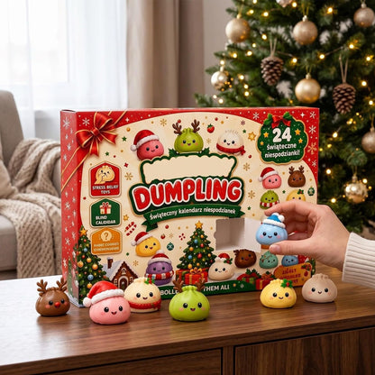 2026 Christmas Squishy Advent Calendar, 24-Day Dumpling Fidget Toy Countdown