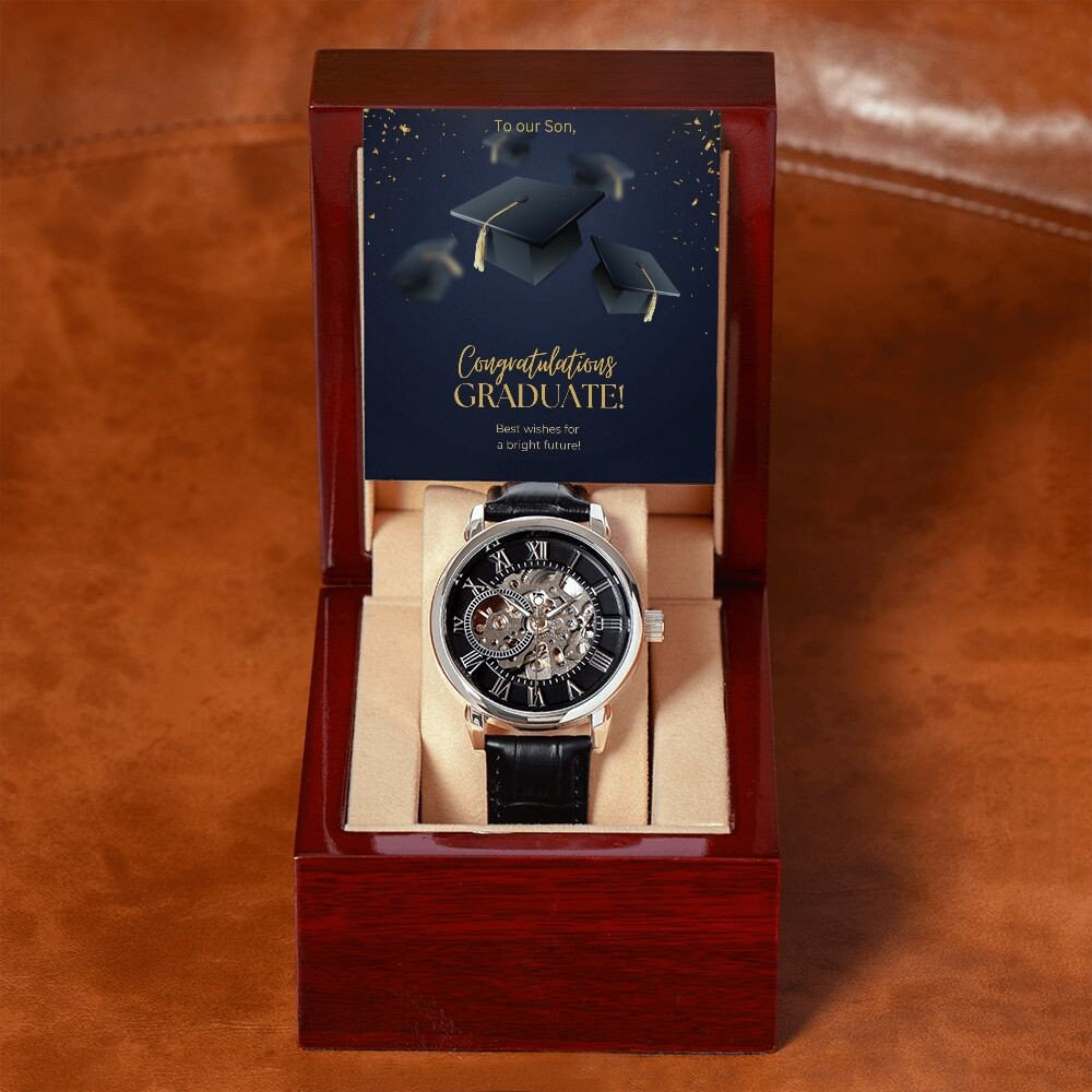 Congratulations Graduate Openwork Men's Watch