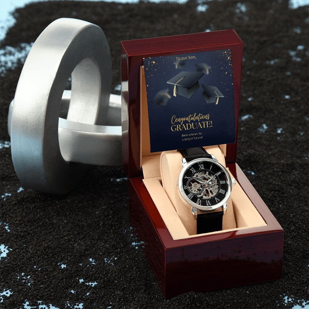 Congratulations Graduate Openwork Men's Watch