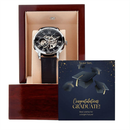 Congratulations Graduate Openwork Men's Watch