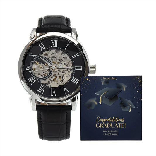 Congratulations Graduate Openwork Men's Watch