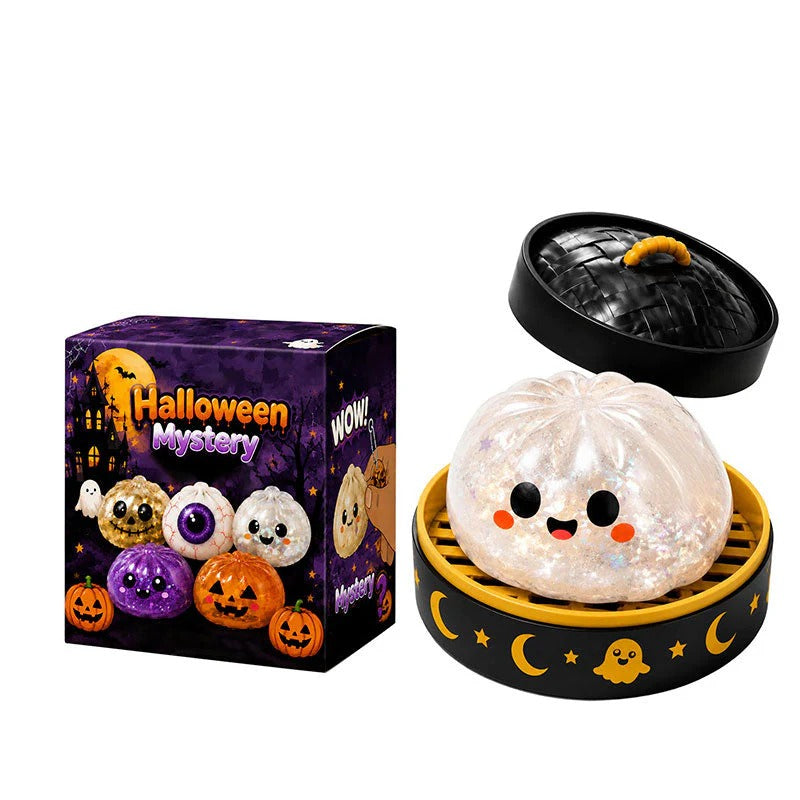Halloween Mystery Squishy Toys, Cute Dumpling Stress Relief Squeeze Toys
