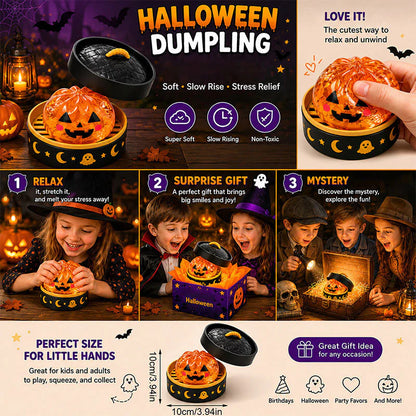Halloween Mystery Squishy Toys, Cute Dumpling Stress Relief Squeeze Toys