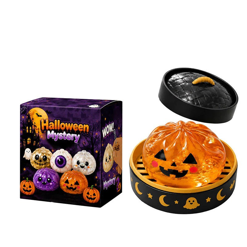 Halloween Mystery Squishy Toys, Cute Dumpling Stress Relief Squeeze Toys