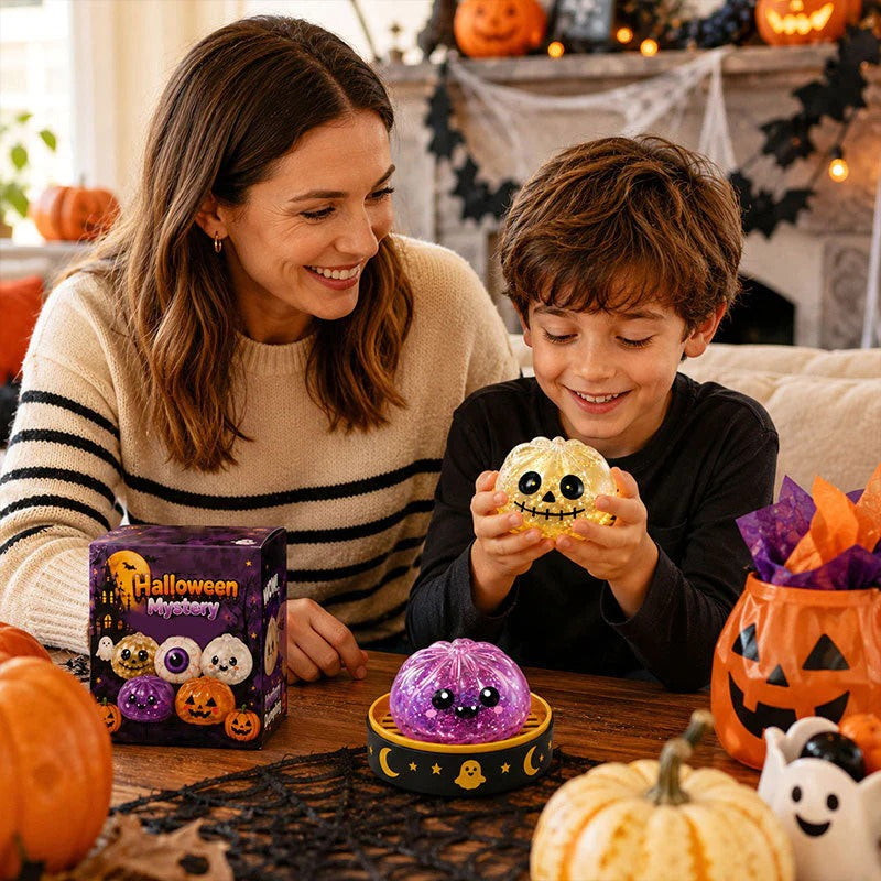 Halloween Mystery Squishy Toys, Cute Dumpling Stress Relief Squeeze Toys
