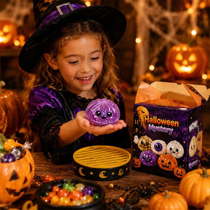Halloween Mystery Squishy Toys, Cute Dumpling Stress Relief Squeeze Toys