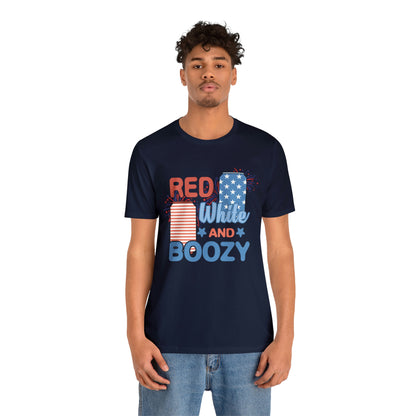 Red Bhite and Boozy Shirt