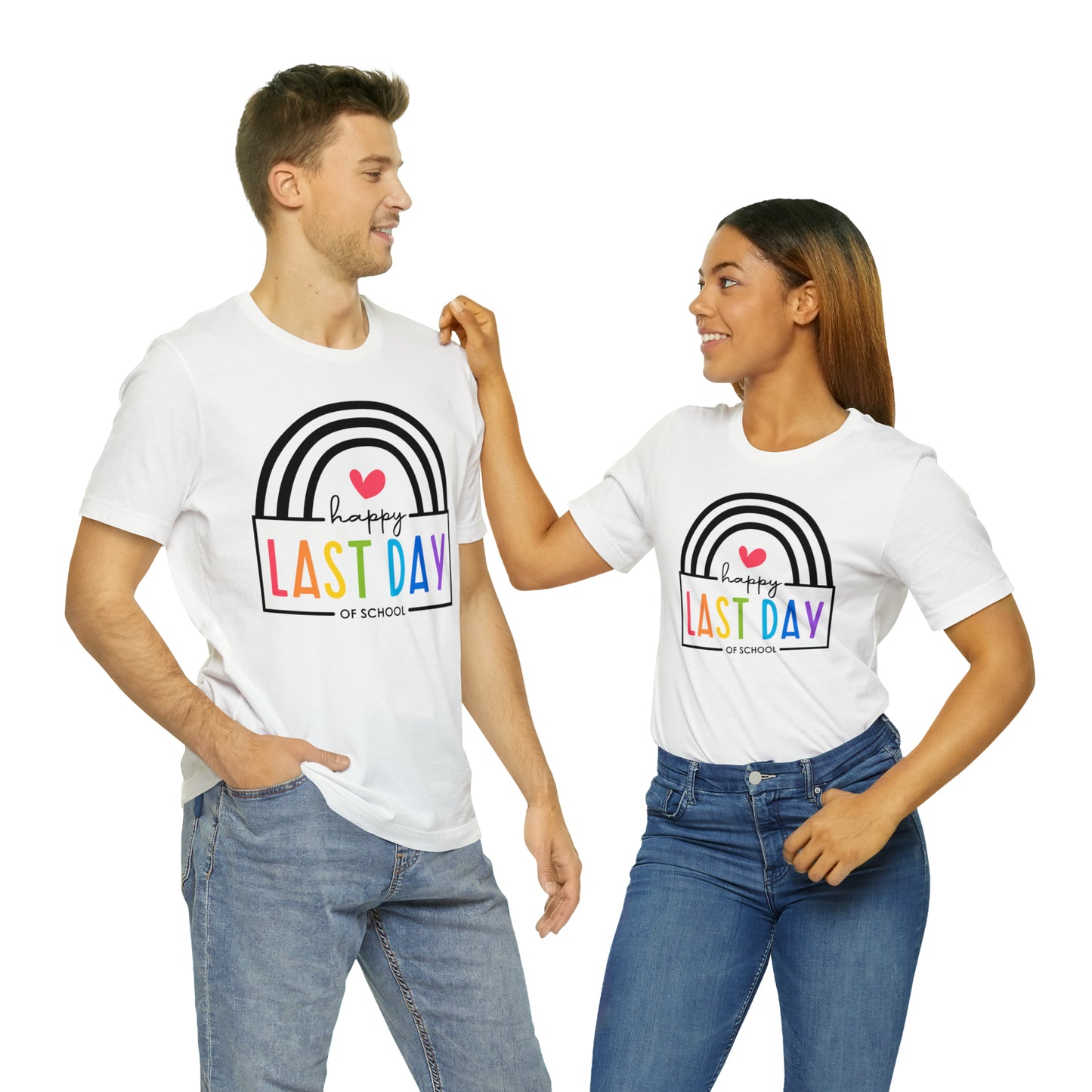 Happy Last Day Of School Teacher Student Graduation Rainbow Shirt