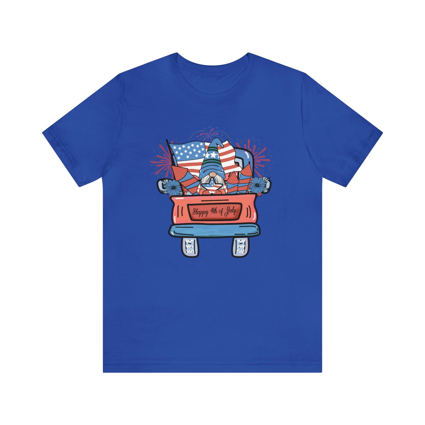 4th of July Gnome in Red Truck Shirt