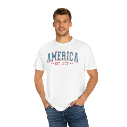 Retro 4th of July America Est 1776 Comfort Colors Shirt