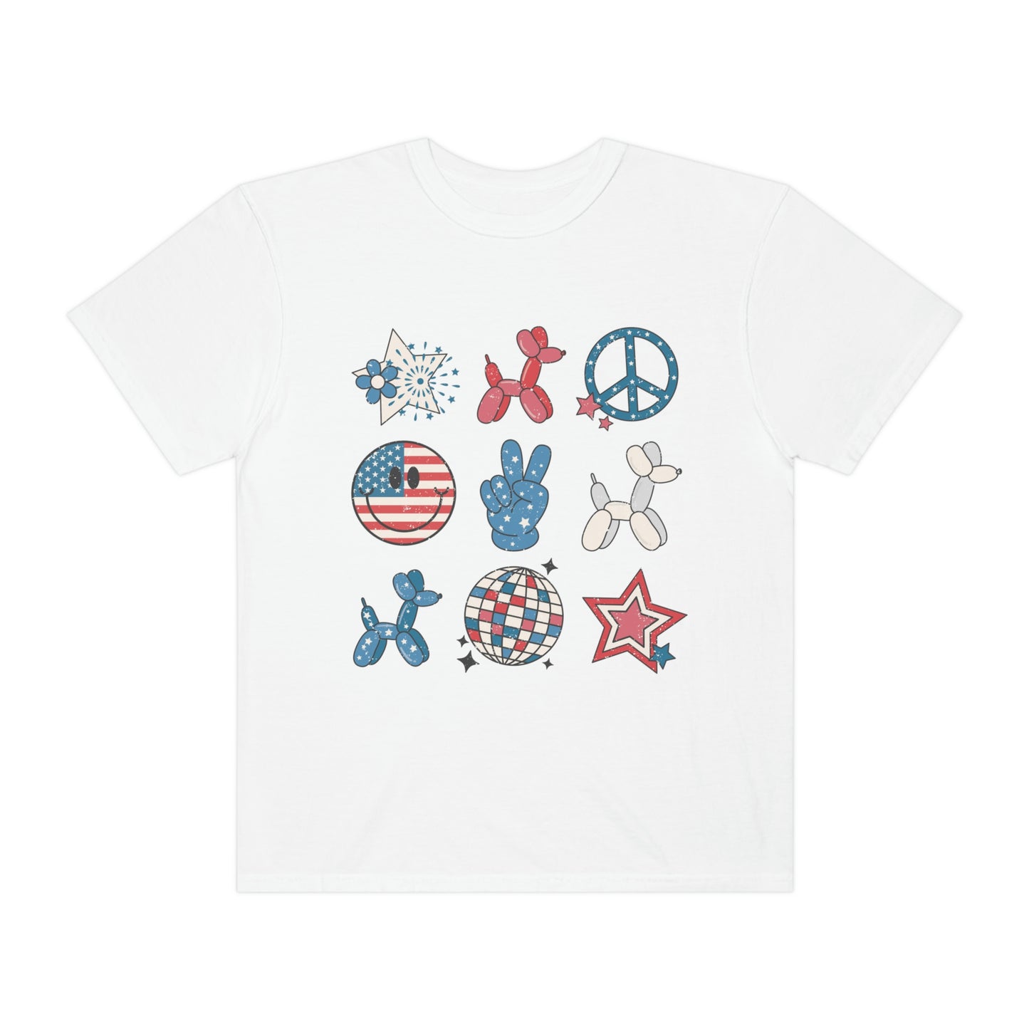 Retro 4th of July Nine Square Comfort Colors Shirt