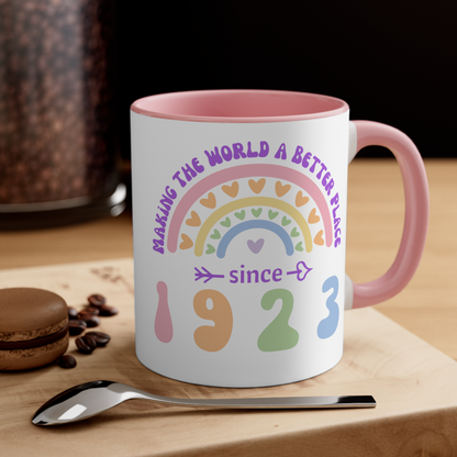 Custom "Making the World a Better Place" Rainbow Mug - Custom Birthday Mug!