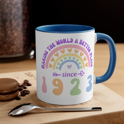 Custom "Making the World a Better Place" Rainbow Mug - Custom Birthday Mug!