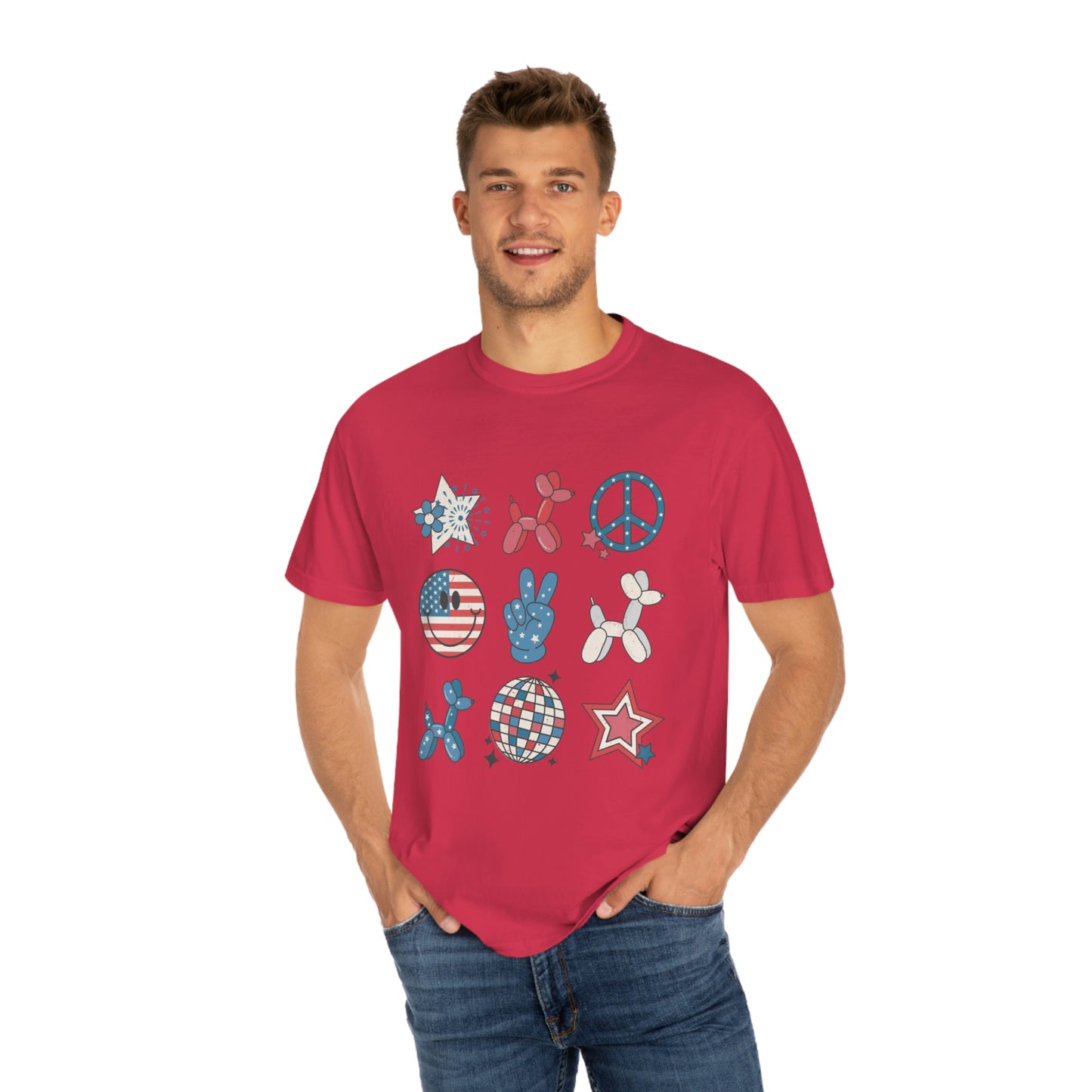 Retro 4th of July Nine Square Comfort Colors Shirt