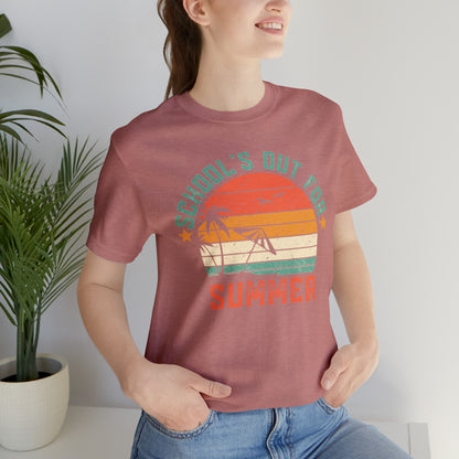 Schools Out For Summer Retro Tropical Shirt