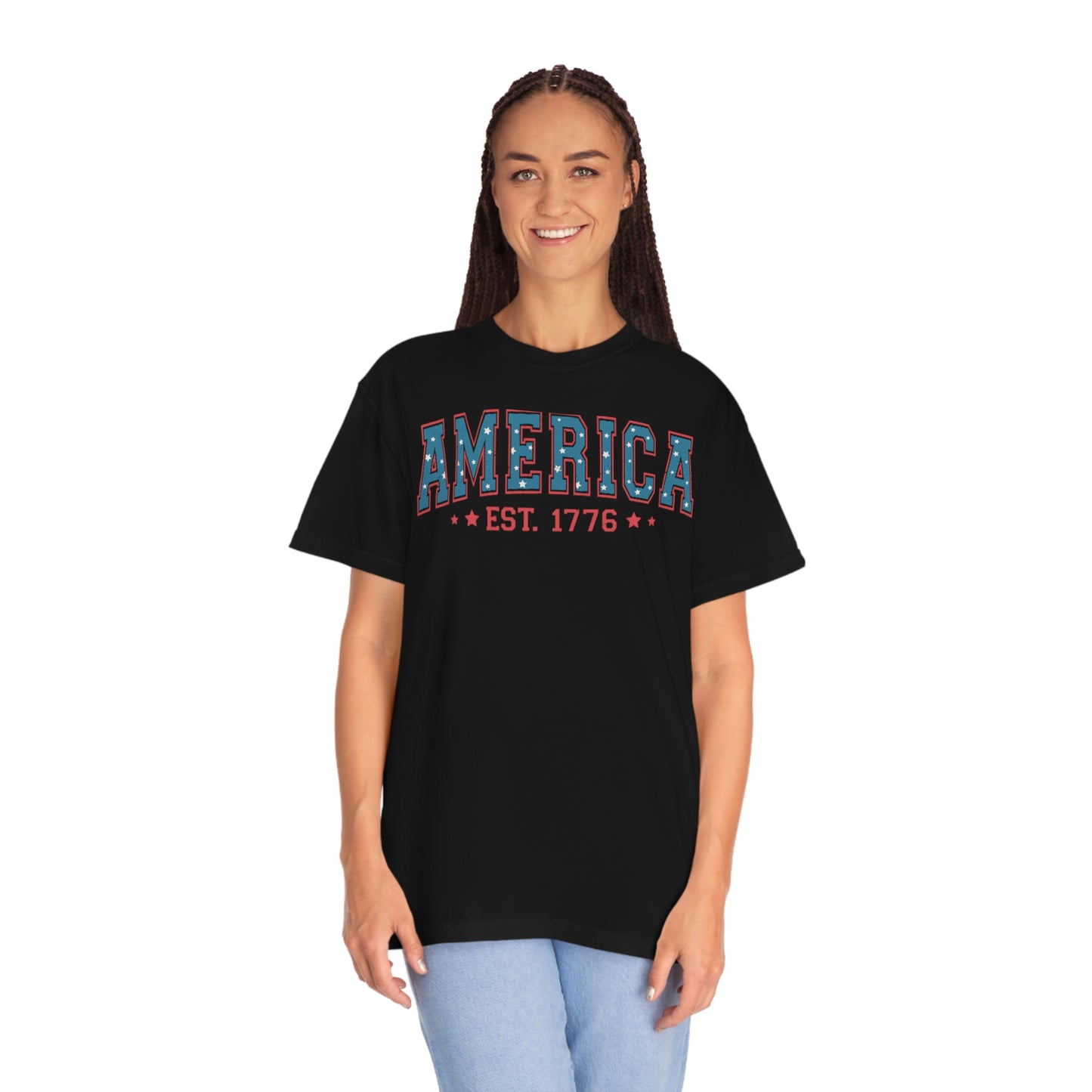 Retro 4th of July America Est 1776 Comfort Colors Shirt