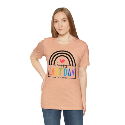 Happy Last Day Of School Teacher Student Graduation Rainbow Shirt