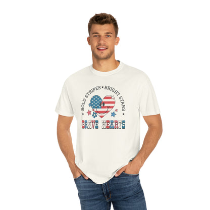 4th of July Brave Hearts Comfort Colors shirt