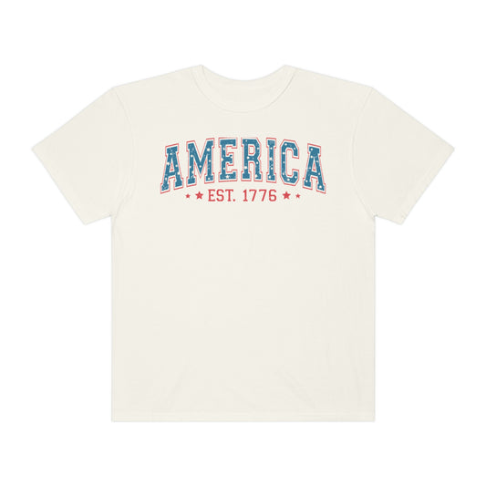 Retro 4th of July America Est 1776 Comfort Colors Shirt