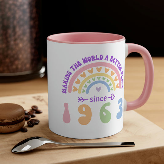 Custom "Making the World a Better Place" Rainbow Mug - Custom Birthday Mug!