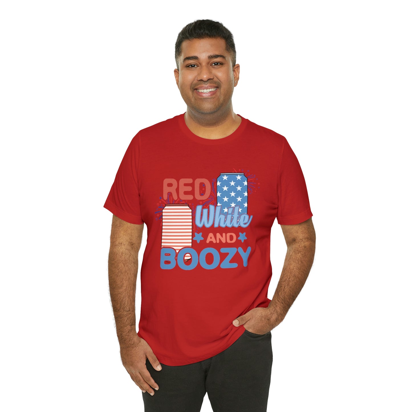 Red Bhite and Boozy Shirt