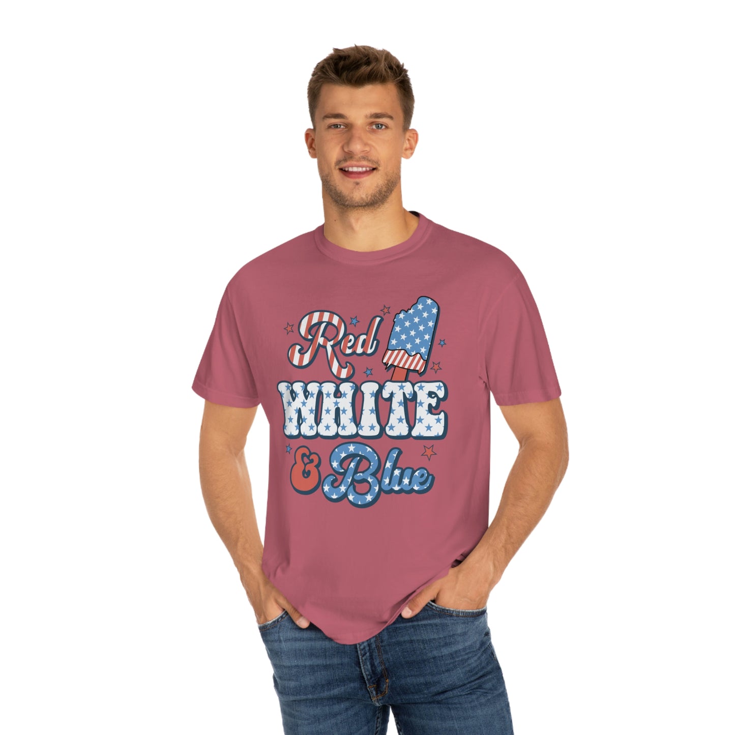 Retro Red, White and Blue Comfort Colors® Shirt