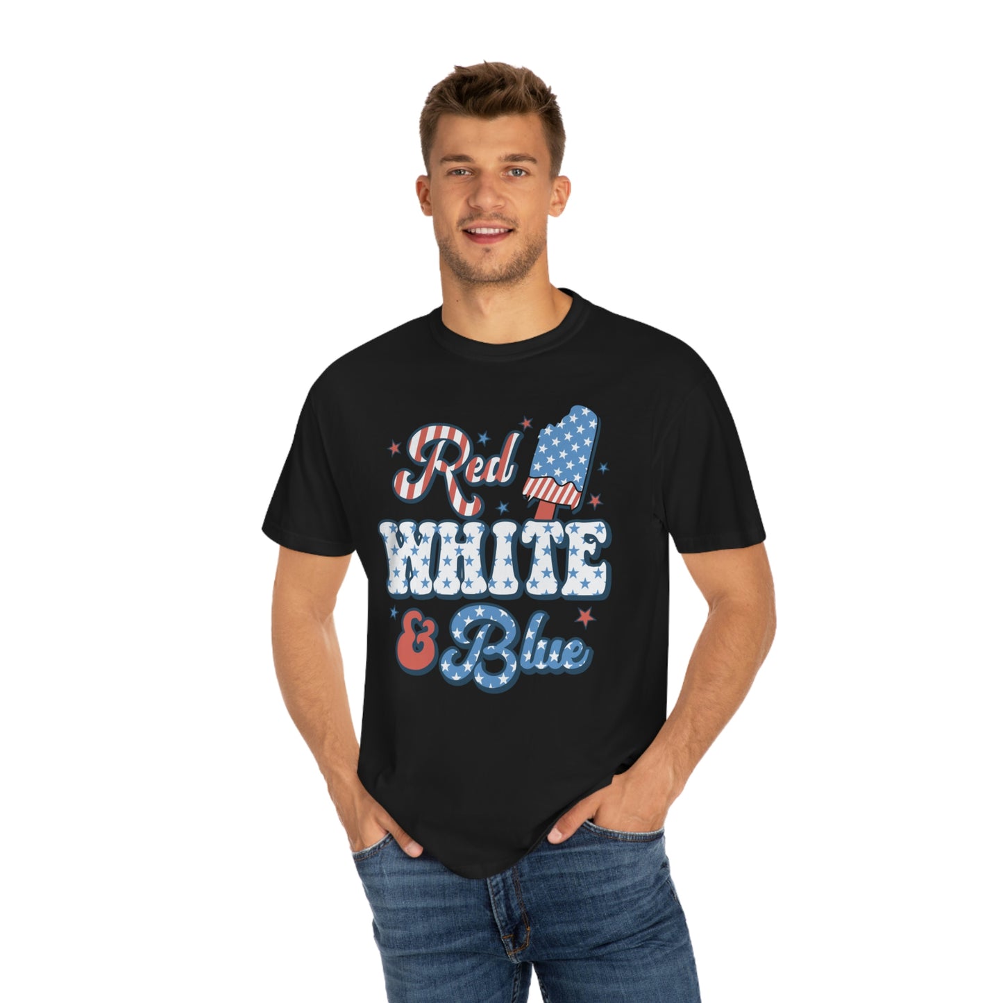 Retro Red, White and Blue Comfort Colors® Shirt