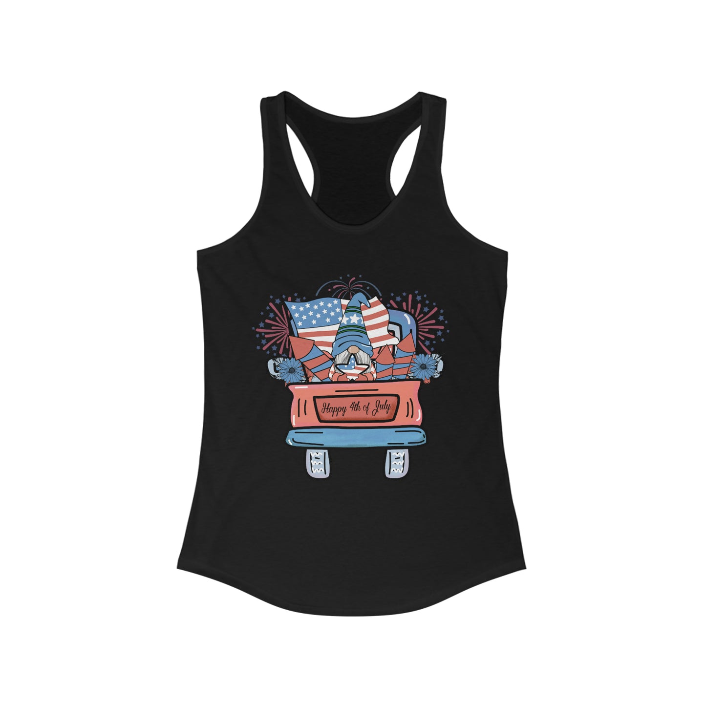 4th of July Gnome in Red Truck Tank