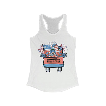 4th of July Gnome in Red Truck Tank