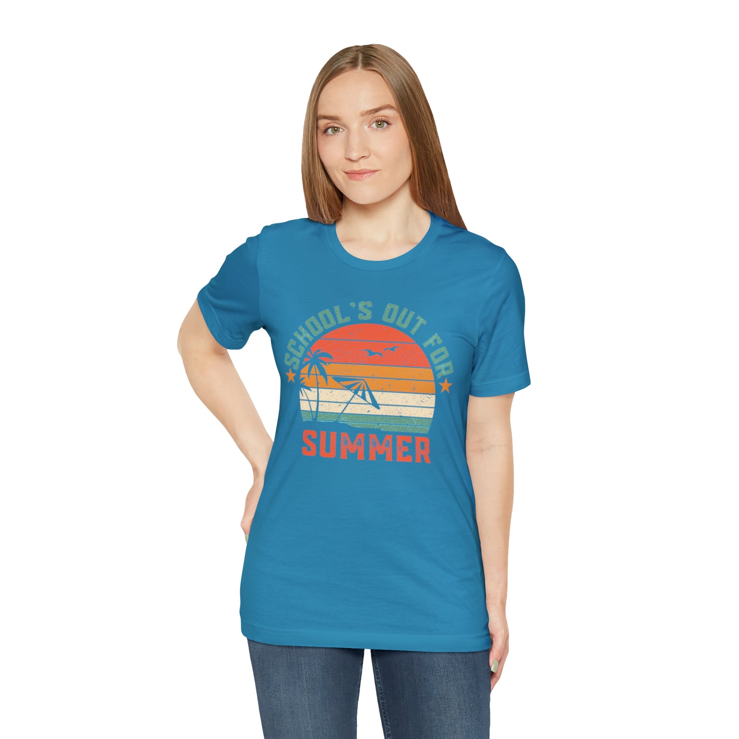 Schools Out For Summer Retro Tropical Shirt