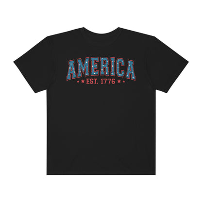 Retro 4th of July America Est 1776 Comfort Colors Shirt