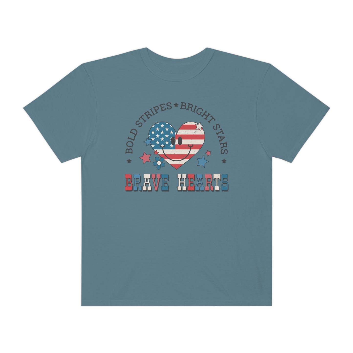 4th of July Brave Hearts Comfort Colors shirt