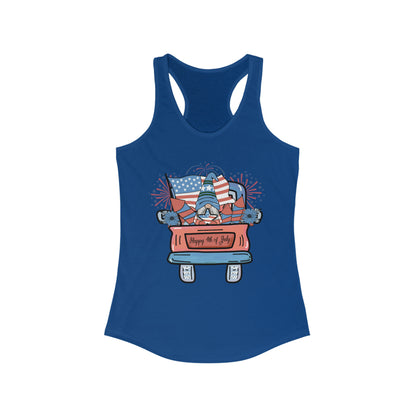 4th of July Gnome in Red Truck Tank