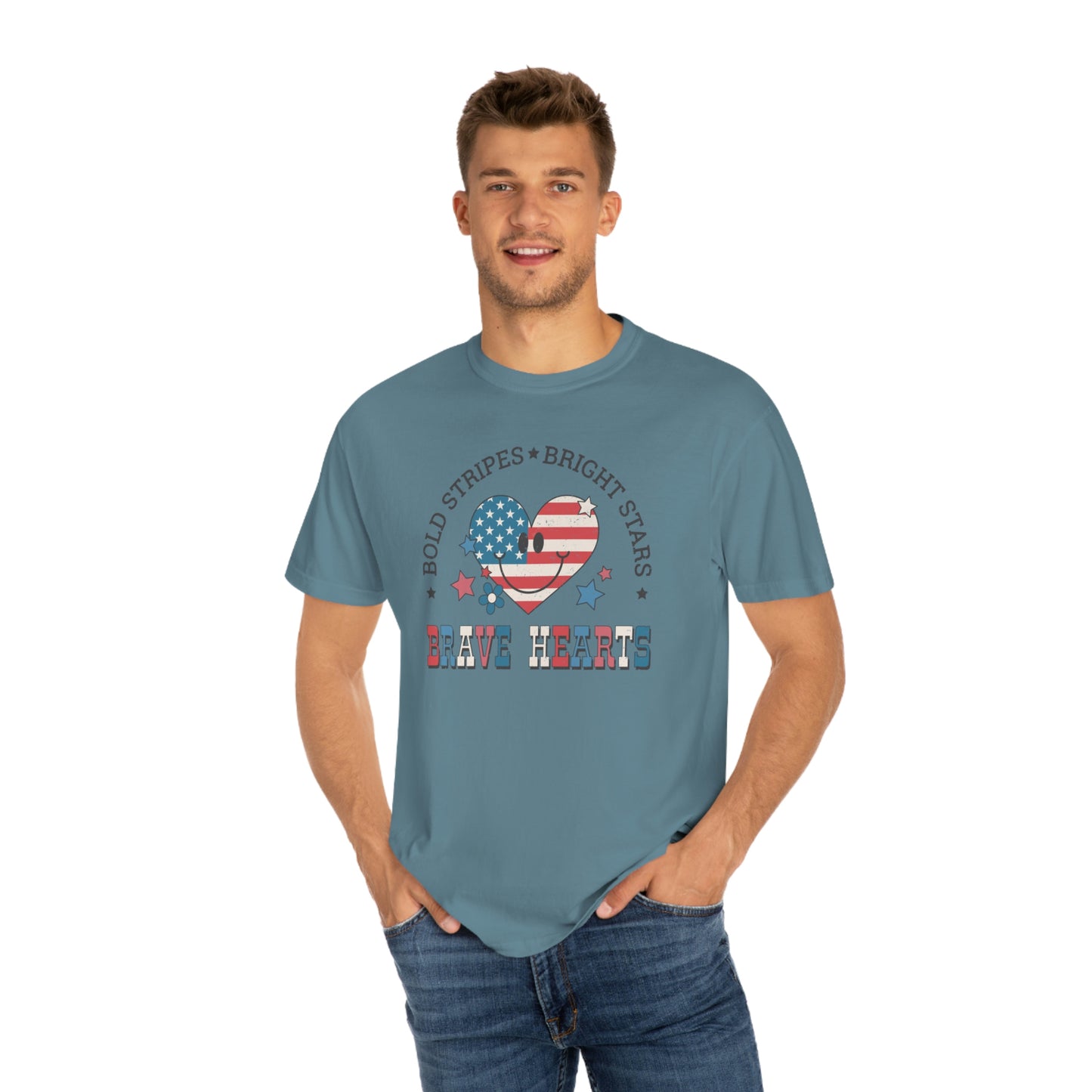 4th of July Brave Hearts Comfort Colors shirt