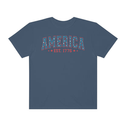 Retro 4th of July America Est 1776 Comfort Colors Shirt