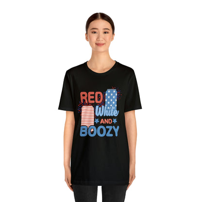 Red Bhite and Boozy Shirt