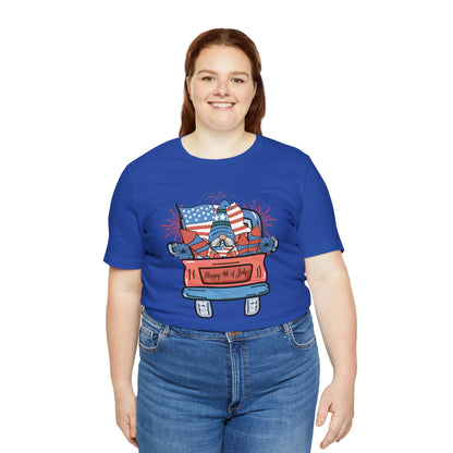 4th of July Gnome in Red Truck Shirt