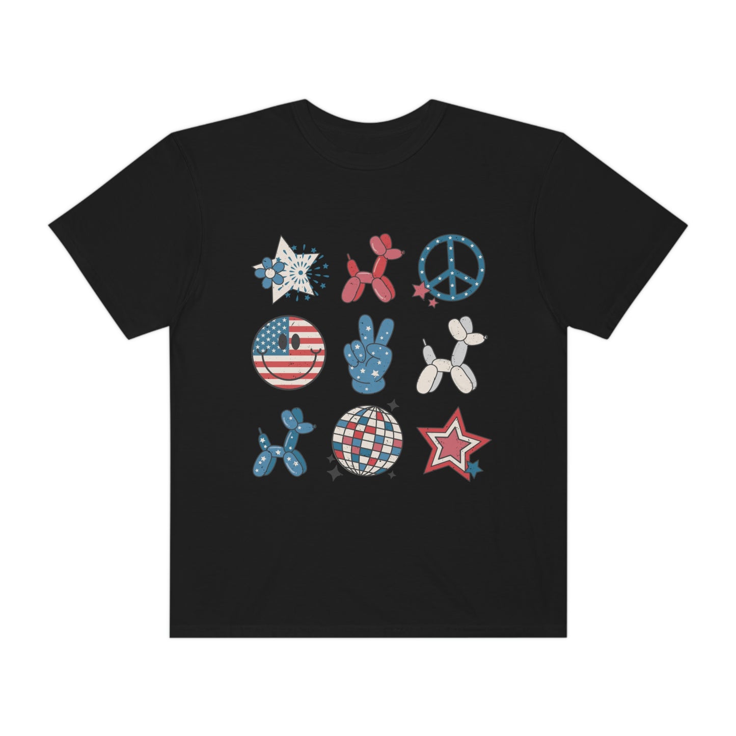 Retro 4th of July Nine Square Comfort Colors Shirt