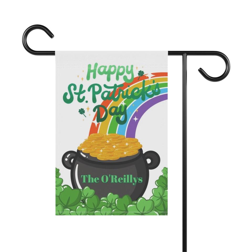 Happy St. Patrick's Day Garden or House Flag