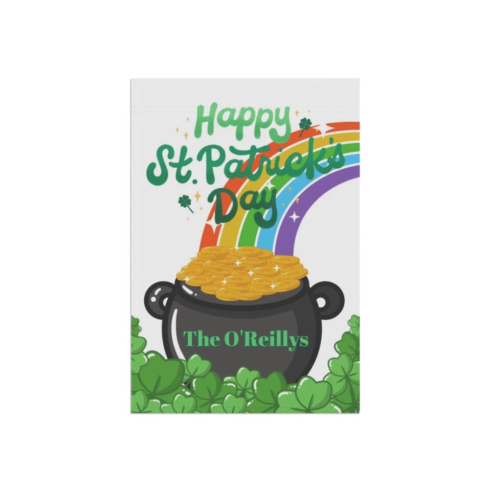 Happy St. Patrick's Day Garden or House Flag